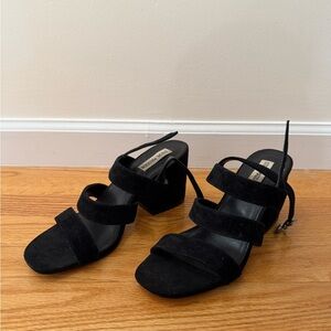 Steve Madden Black Strappy Heels